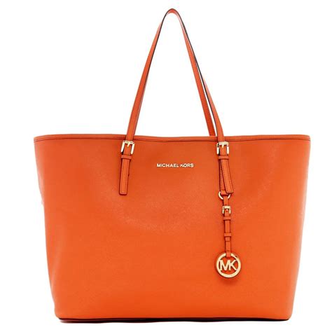 michael kors burnt orange handbag